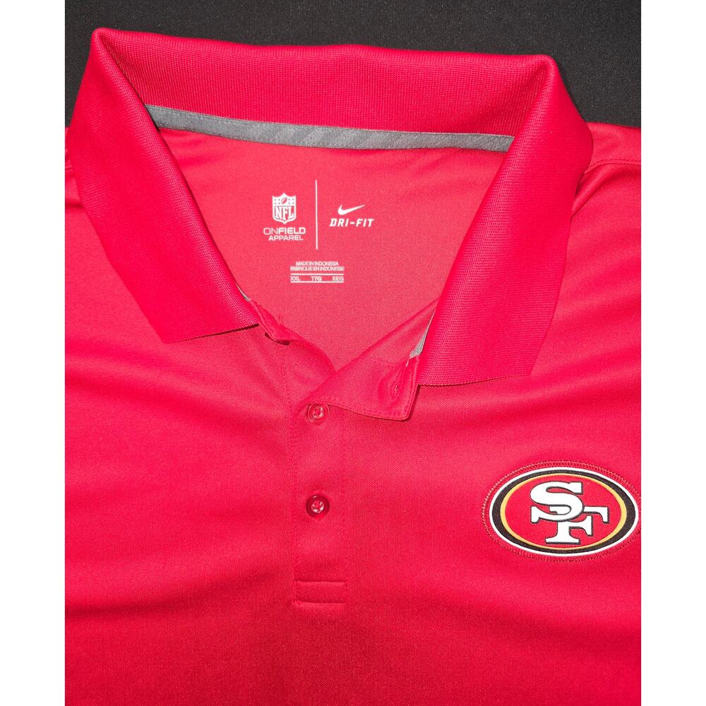 Nike Dri-FIT San Francisco 49ers Polo Shirt Mens 2XL Red NFL On Field NWT - Picture 3 of 11